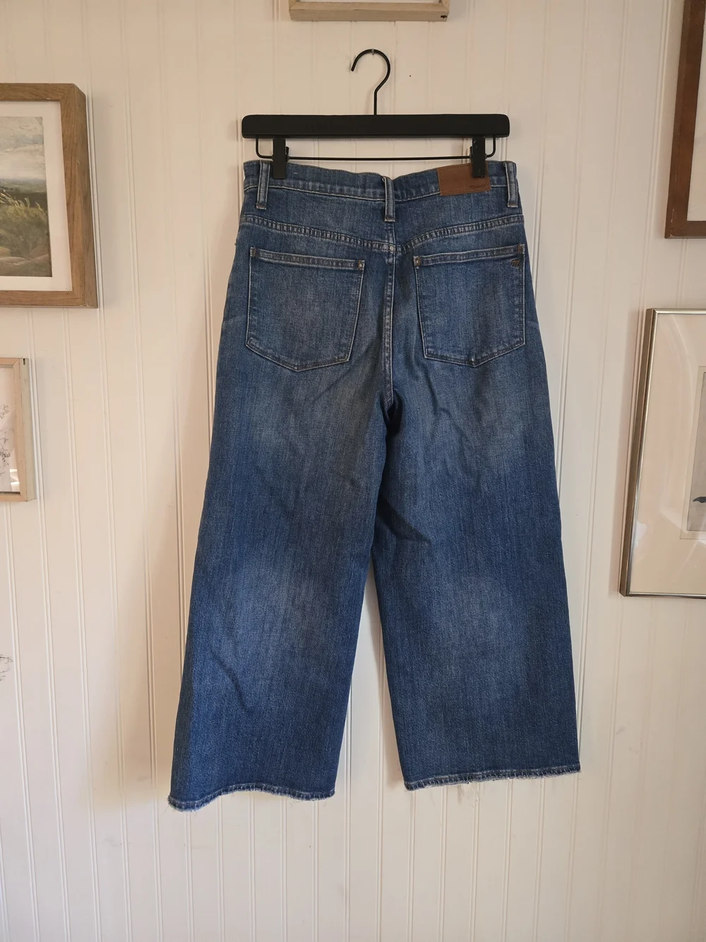 Madewell Wide-Leg Crop High-Rise Women's Jeans in Medium Blue Wash